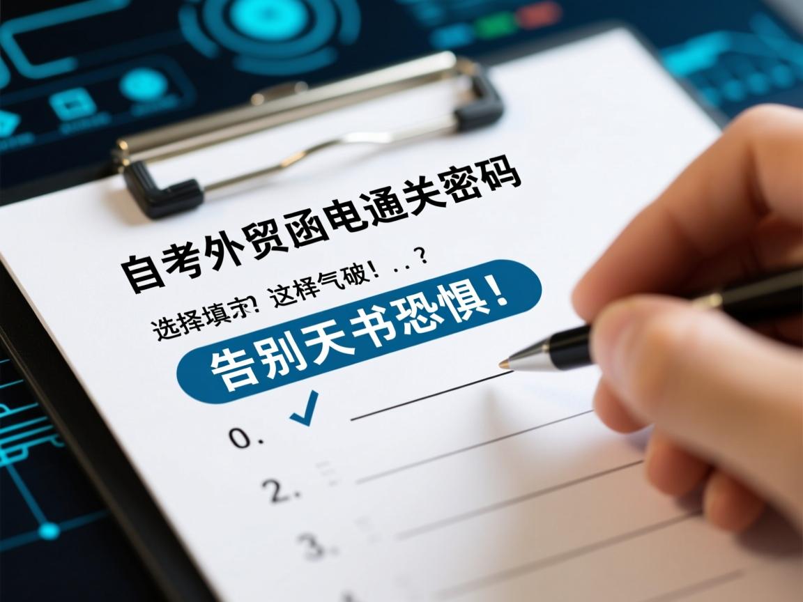 自考外贸函电通关密码,选择题填空题这样破,告别天书恐惧!