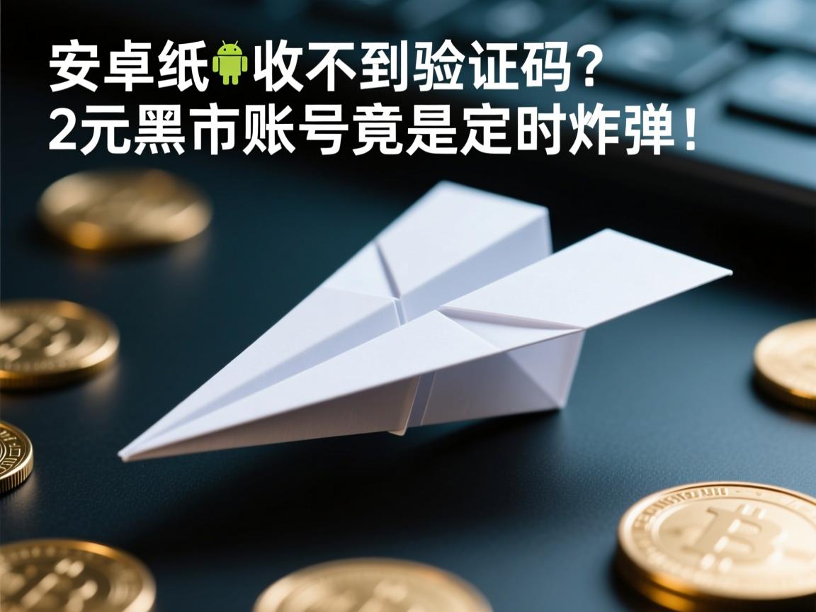 安卓纸飞机收不到验证码？2元黑市账号竟是定时炸弹！