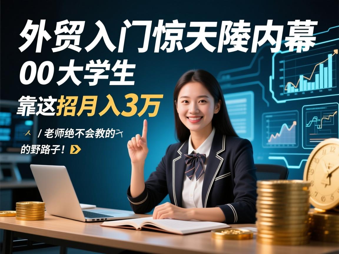 外贸入门惊天内幕,00后大学生靠这招月入3万,老师绝不会教的野路子!