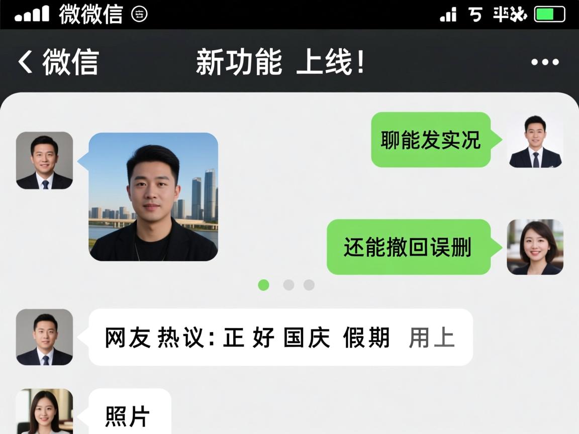 详细阅读:微信新功能上线!聊天能发实况照片,还能撤回误删,网友热议:正好国庆假期用上 微信新功能上线!聊天能发实况照片,还能撤回误删,网友热议:正好国庆假期用上