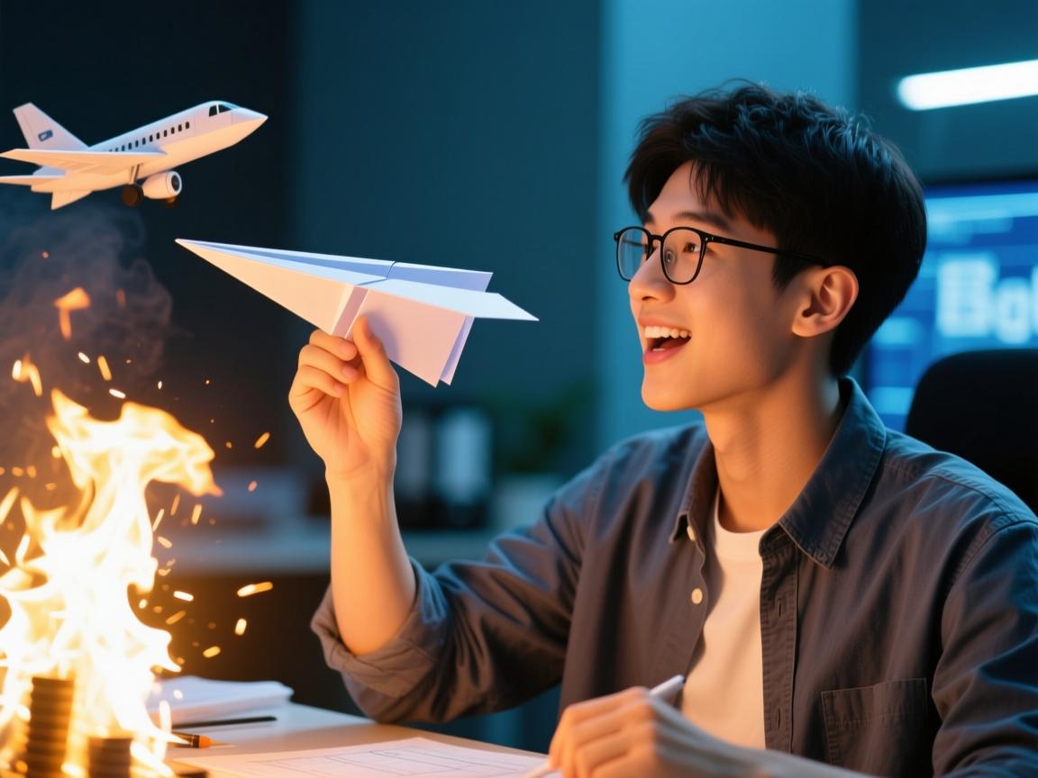 纸飞机教程视频爆火!00后工程师靠这招月入10万,网友,比真飞机还难开?