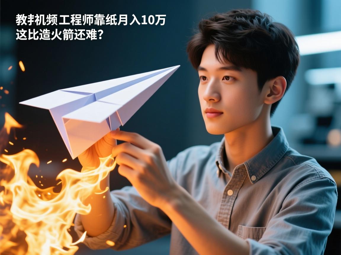 纸飞机教程视频爆火!00后工程师靠折纸月入10万,网友,这比造火箭还难?
