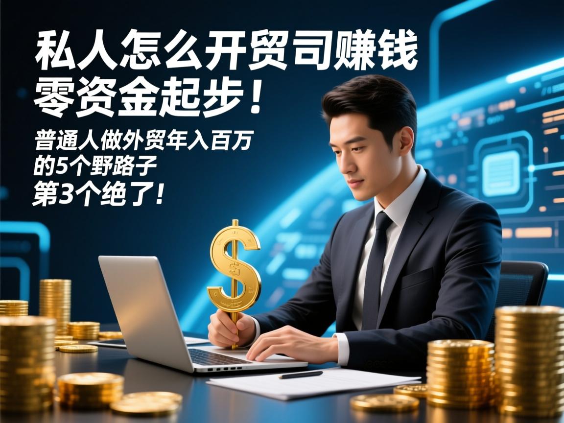 私人怎么开外贸公司赚钱,零资金起步!普通人做外贸年入百万的5个野路子,第3个绝了!