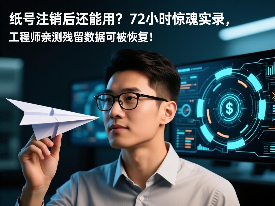 纸飞机账号注销后还能用吗?72小时惊魂实录,工程师亲测残留数据可被恢复!