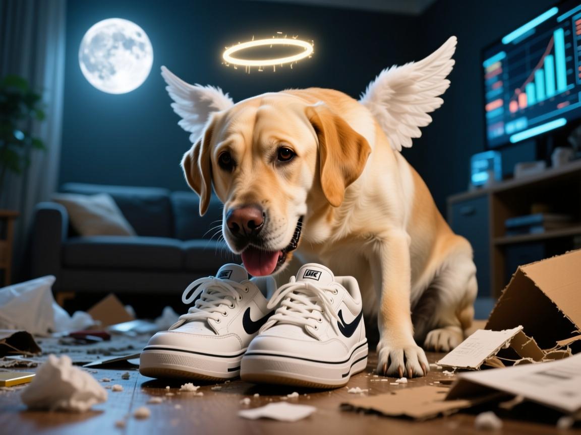 拉布拉多拆家实录,月吞三双鞋的天使养成指南