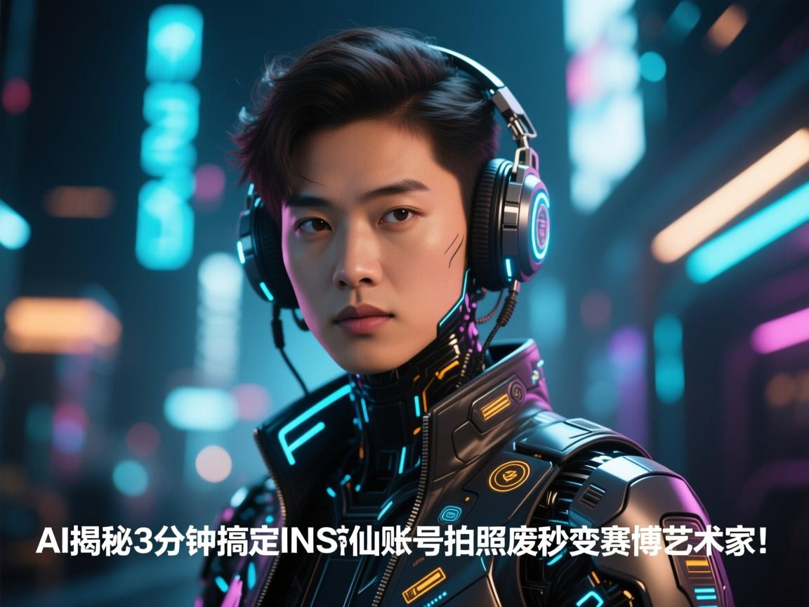 AI揭秘，3分钟搞定INS神仙账号，拍照废秒变赛博艺术家！