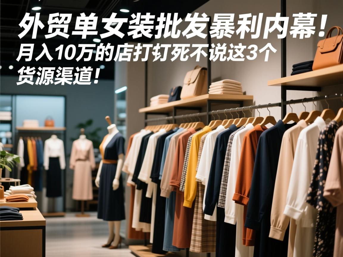 外贸原单女装批发暴利内幕,月入10万的店主打死不说这3个货源渠道!