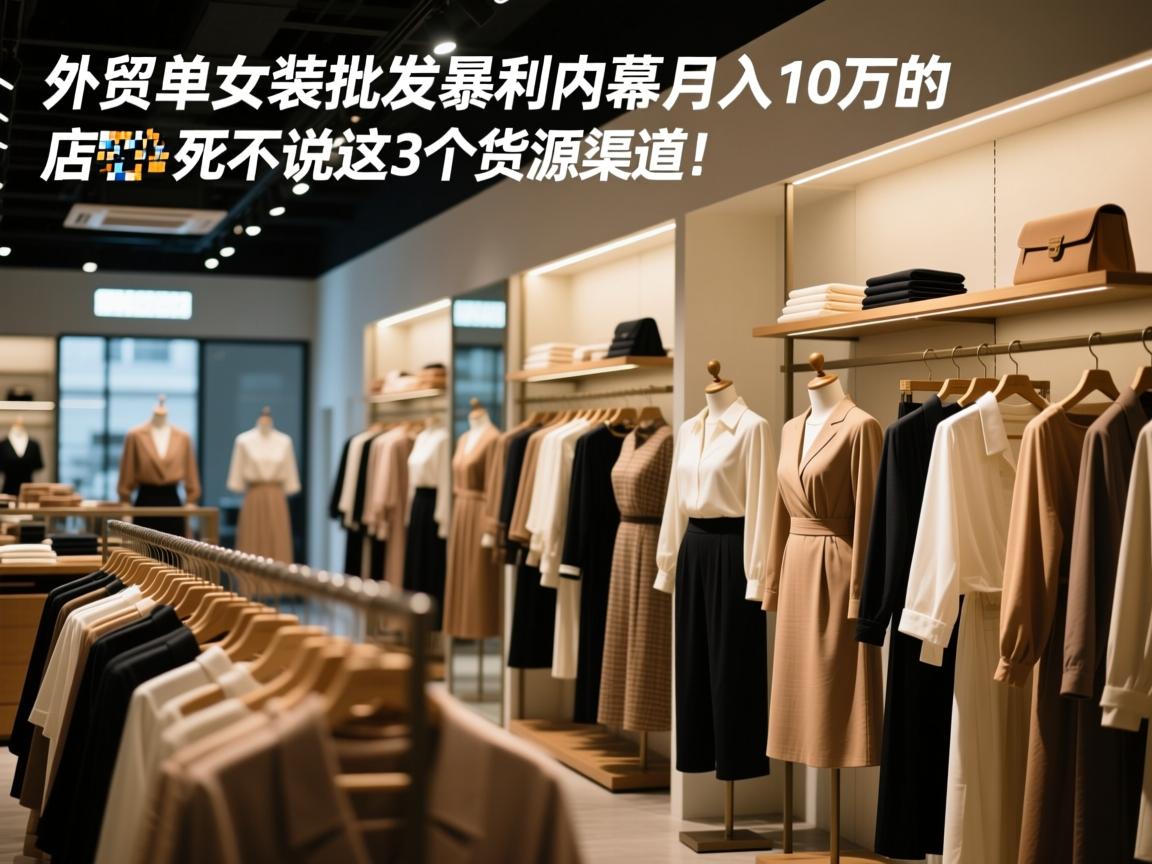 外贸原单女装批发暴利内幕,月入10万的店主打死不说这3个货源渠道!