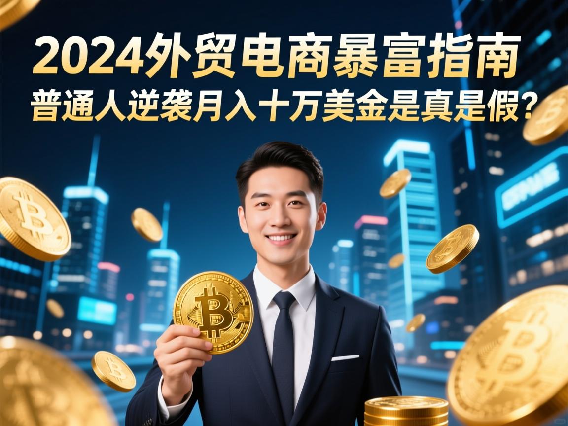 2024外贸电商暴富指南,普通人逆袭,月入十万美金是真是假?