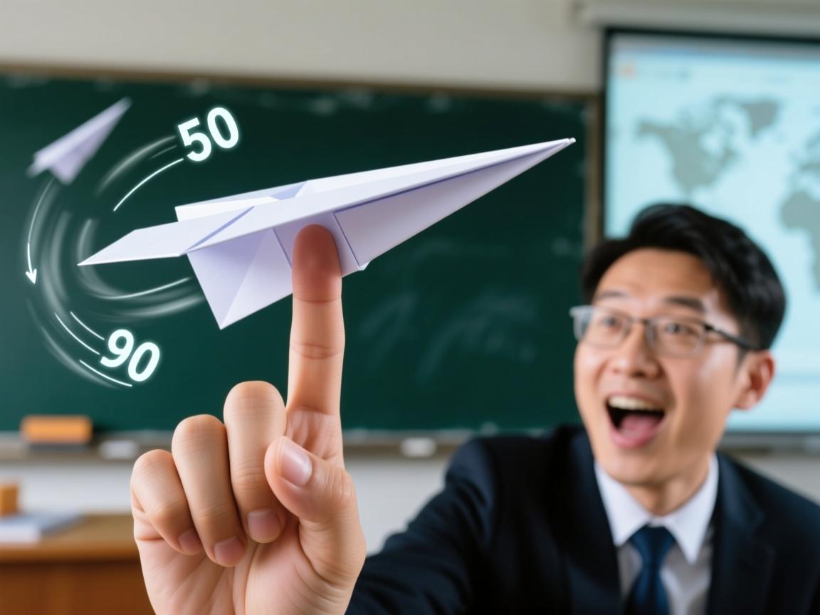 纸飞机空中急转90度!物理老师当场懵了,秘密竟藏在你的指尖