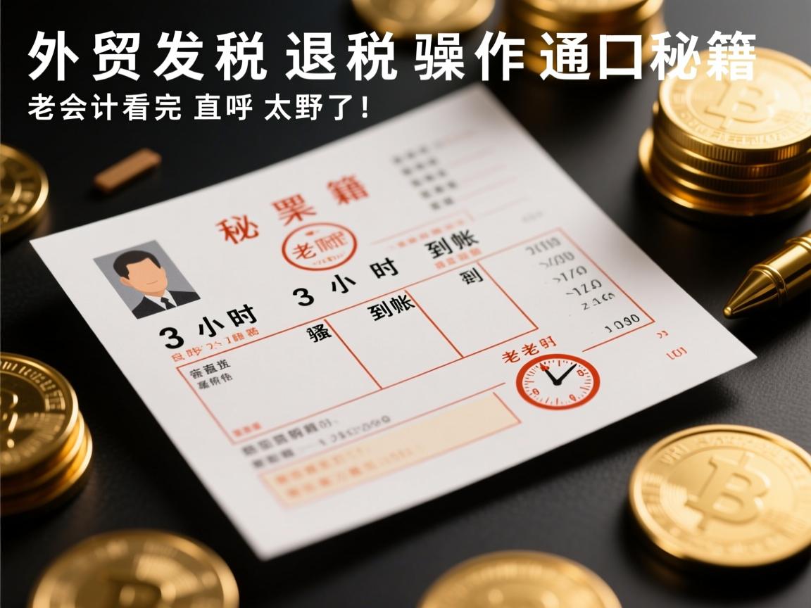 外贸发票退税通关秘籍,3小时到账的骚操作,老会计看完直呼太野了!