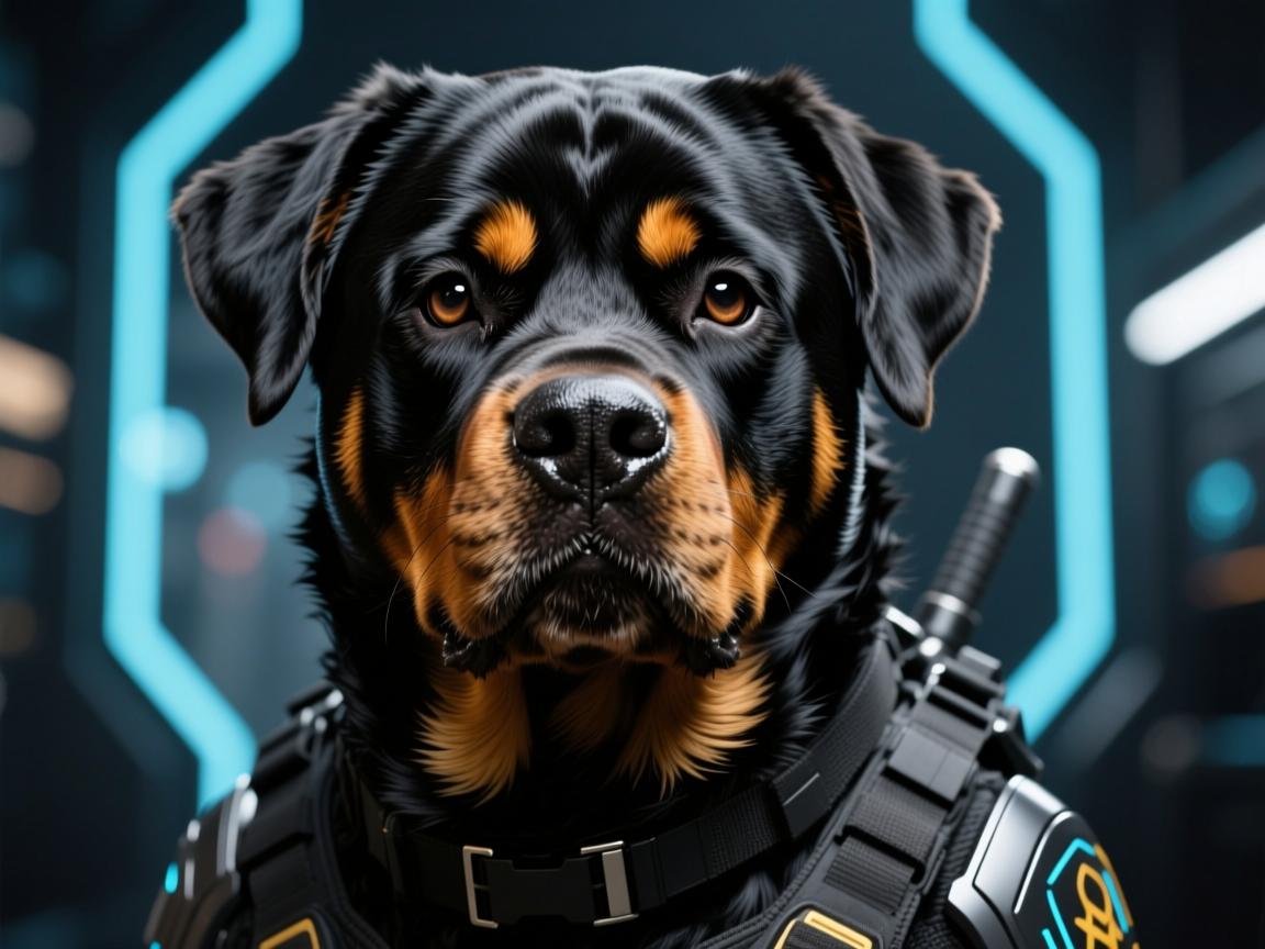 罗威纳犬,AI智能分析揭晓黑金护卫不为人知的双面兽性!