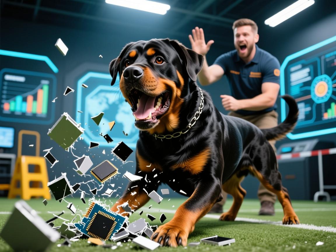 猛犬智商天花板?罗威纳犬撕碎测试题,训犬师惊呼,这脑子是八核处理器!