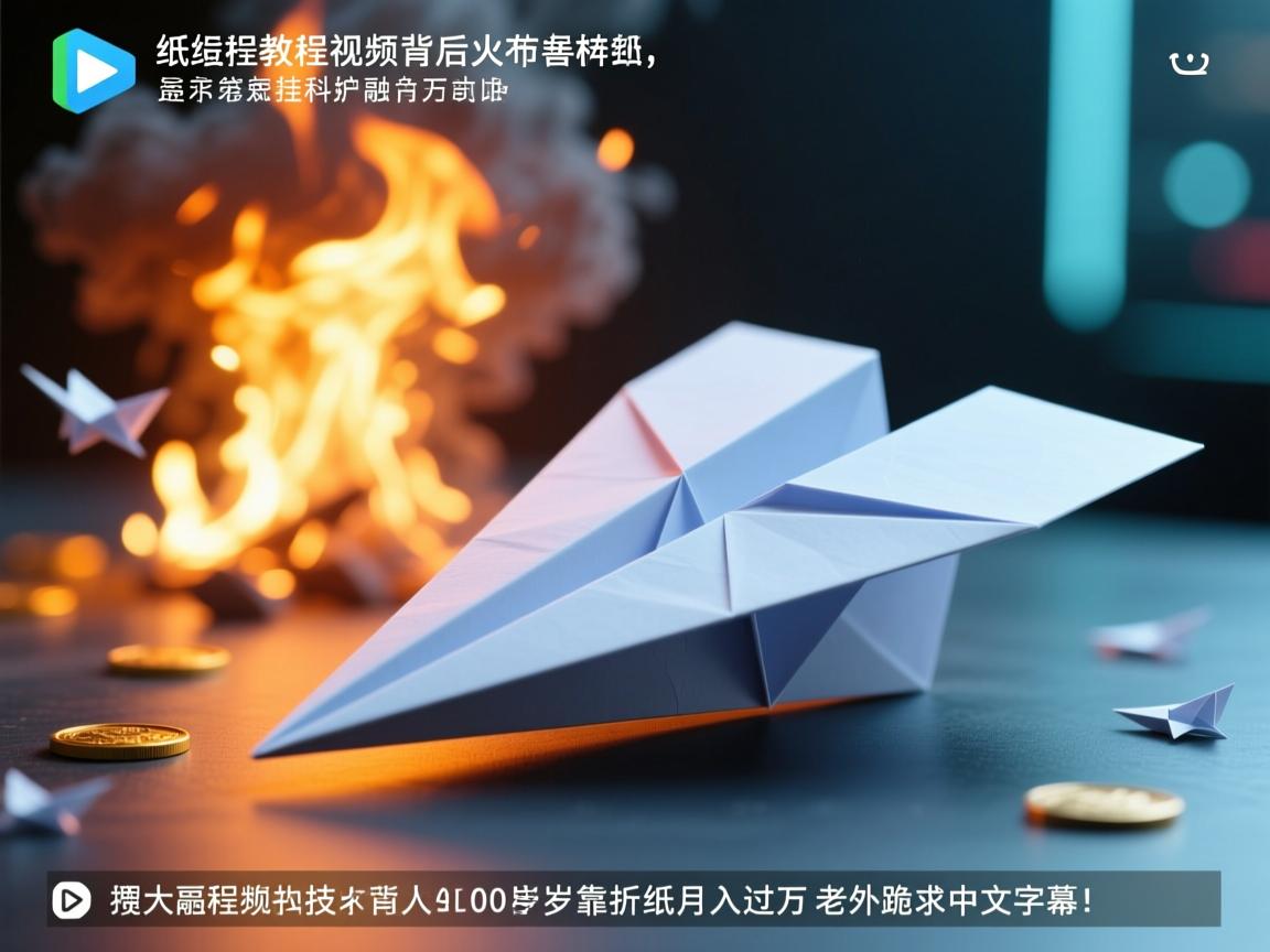 纸飞机教程视频爆火背后,00后靠折纸月入过万,老外跪求中文字幕!