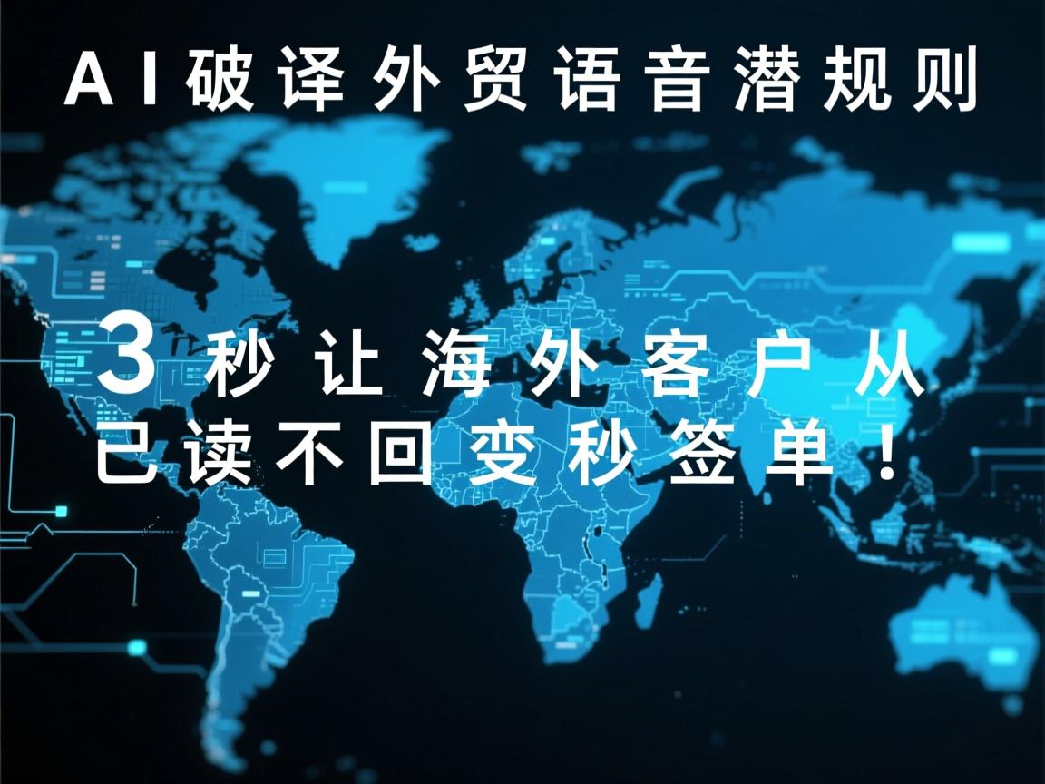AI破译外贸语音潜规则,3秒让海外客户从已读不回变秒签单!