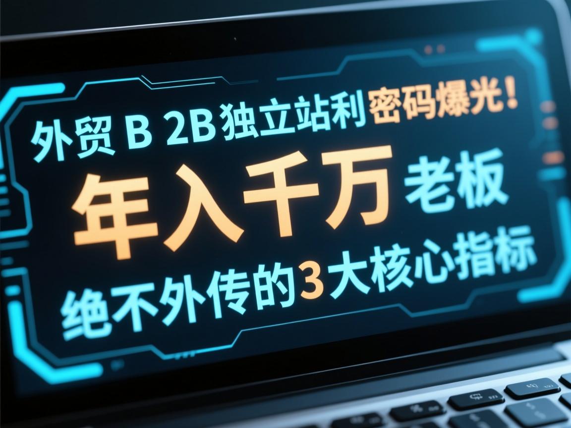 外贸B2B独立站暴利密码曝光!年入千万老板绝不外传的3大核心指标