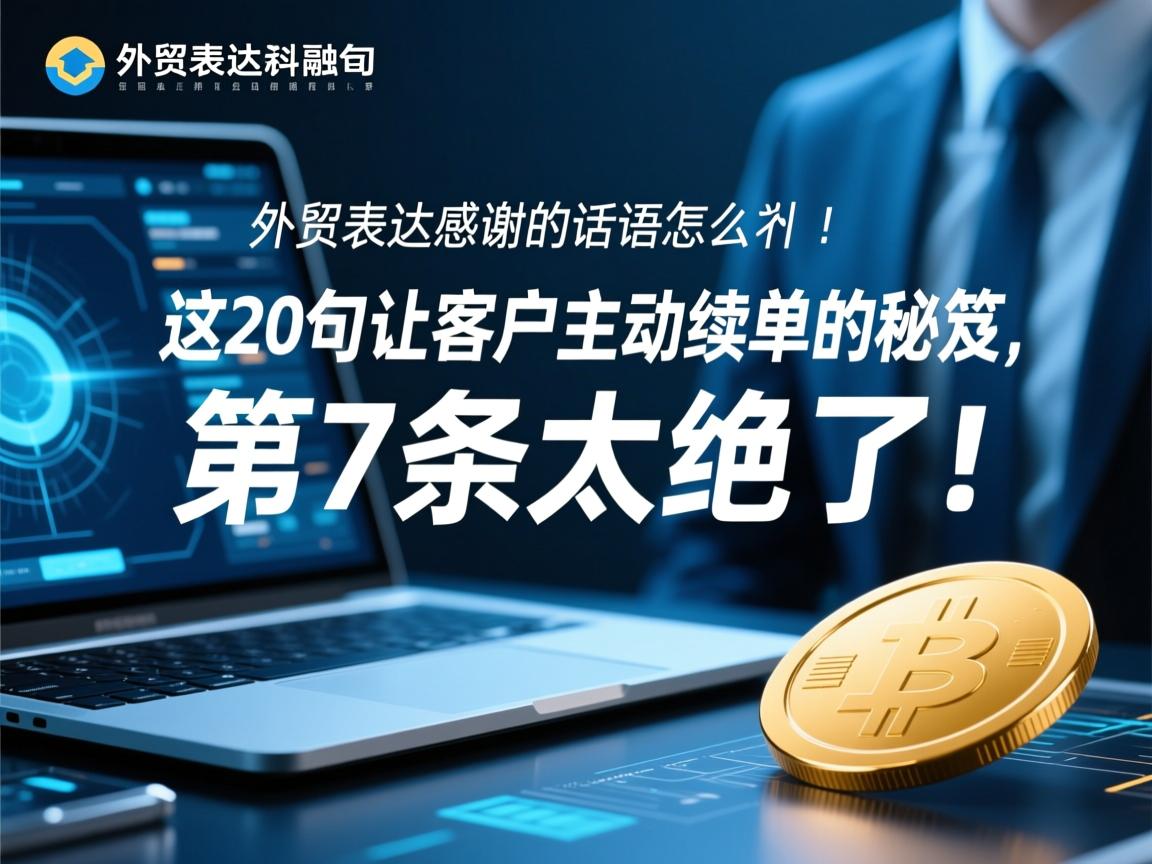 外贸表达感谢的话语怎么说?这20句让客户主动续单的秘笈,第7条太绝了!