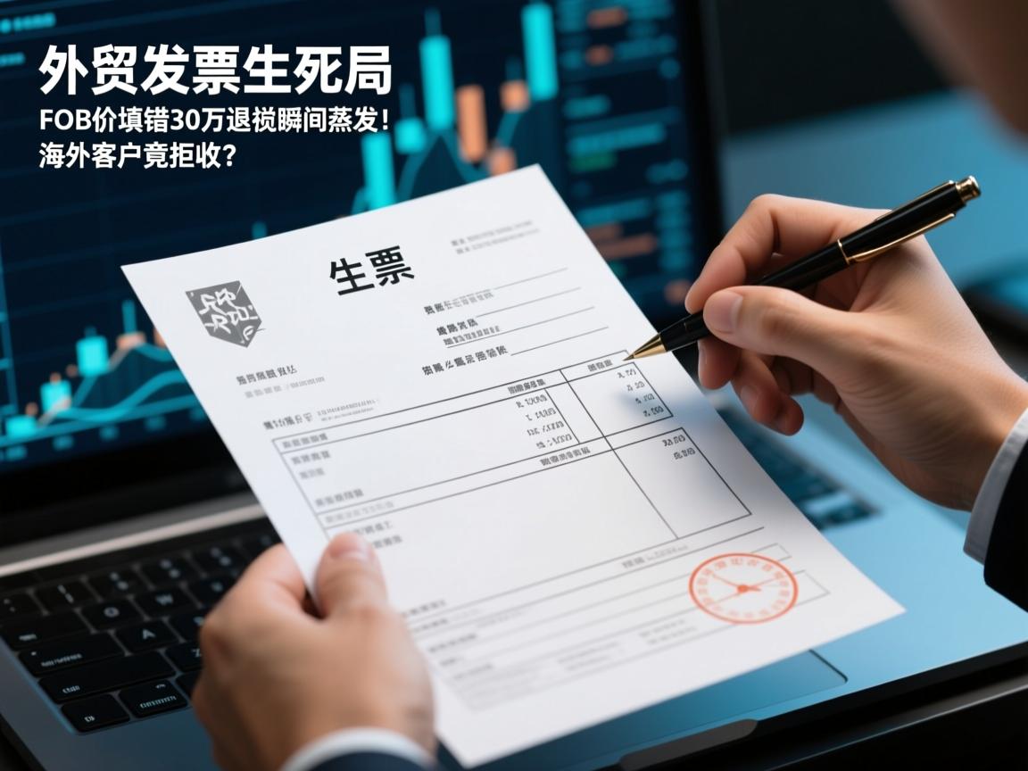 外贸发票生死局,FOB价填错,30万退税瞬间蒸发!海外客户竟拒收发票?