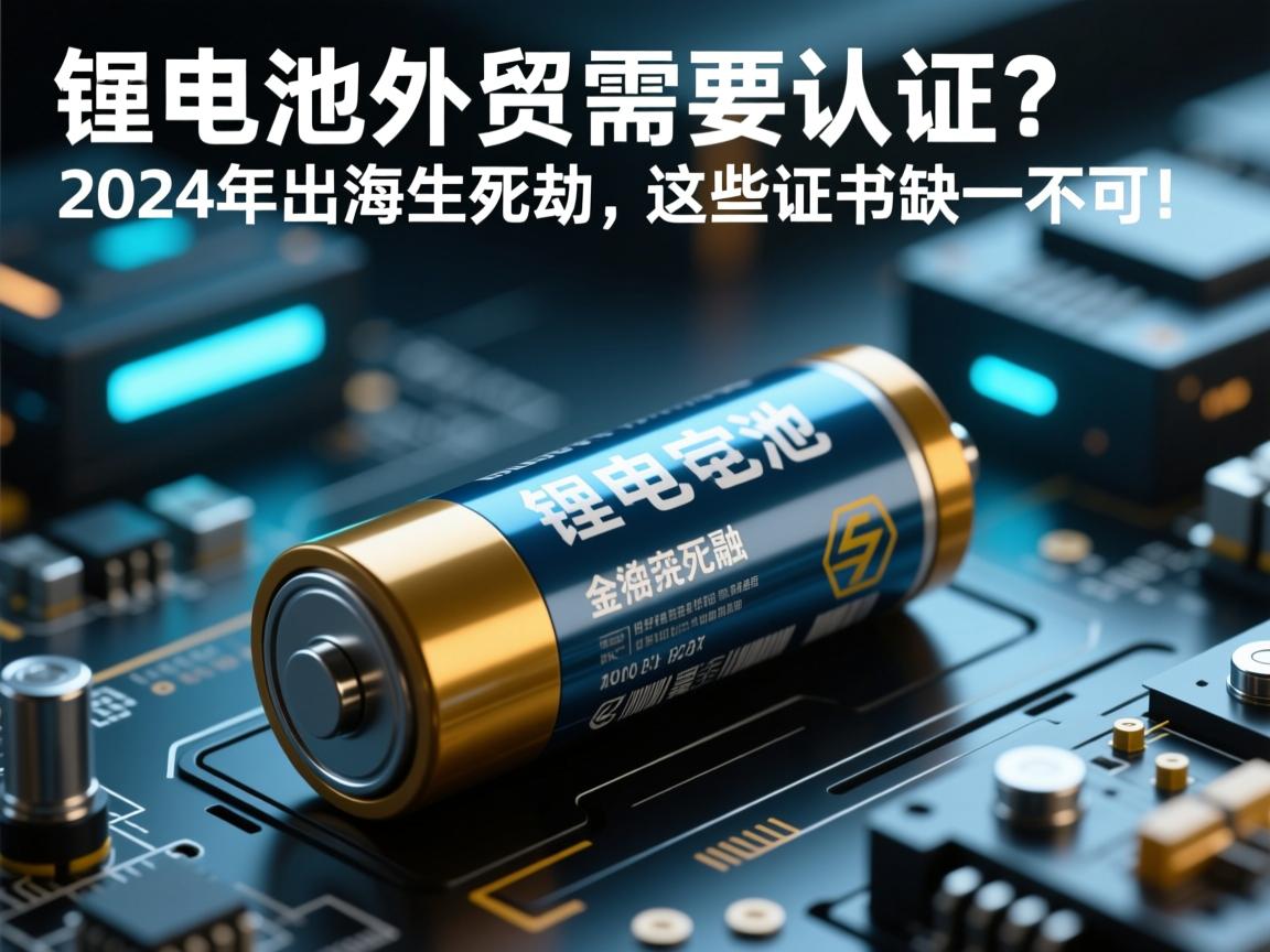 锂电池外贸需要认证吗?2024年出海生死劫,这些证书缺一不可!