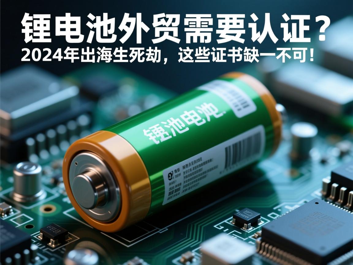 锂电池外贸需要认证吗?2024年出海生死劫,这些证书缺一不可!