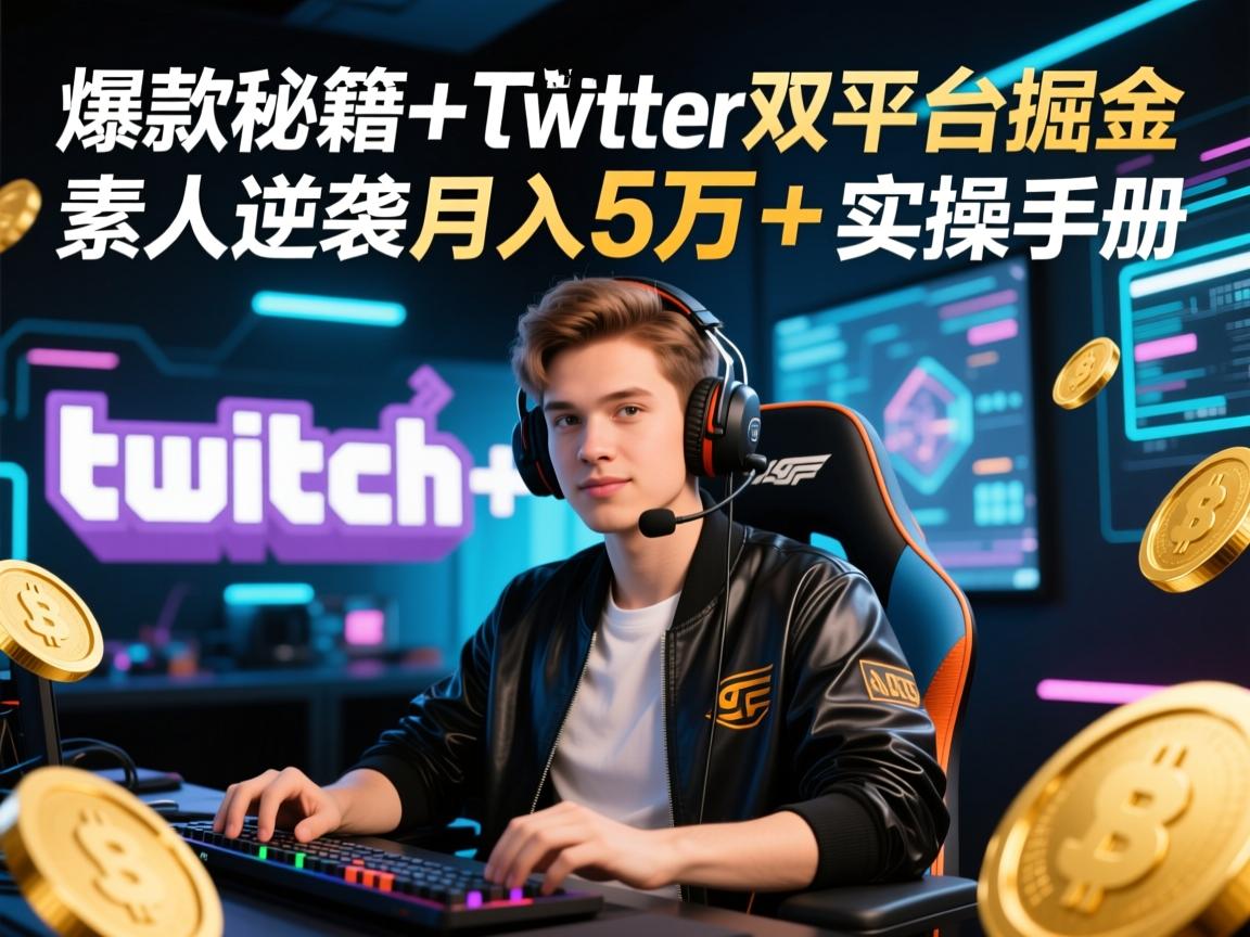 爆款秘籍,Twitch+Twitter双平台掘金,素人逆袭月入5万+实操手册