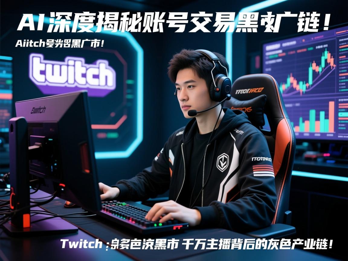 AI深度揭秘,Twitch账号交易黑市,千万主播背后的灰色产业链!