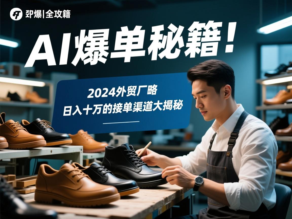 AI爆单秘籍!2024外贸鞋厂抢单全攻略,日入十万的接单渠道大揭秘