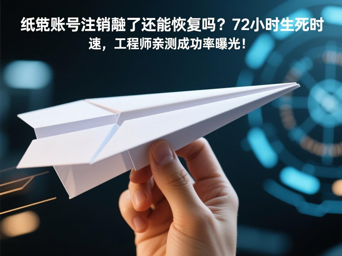 纸飞机账号注销了还能恢复吗？72小时生死时速，工程师亲测成功率曝光！