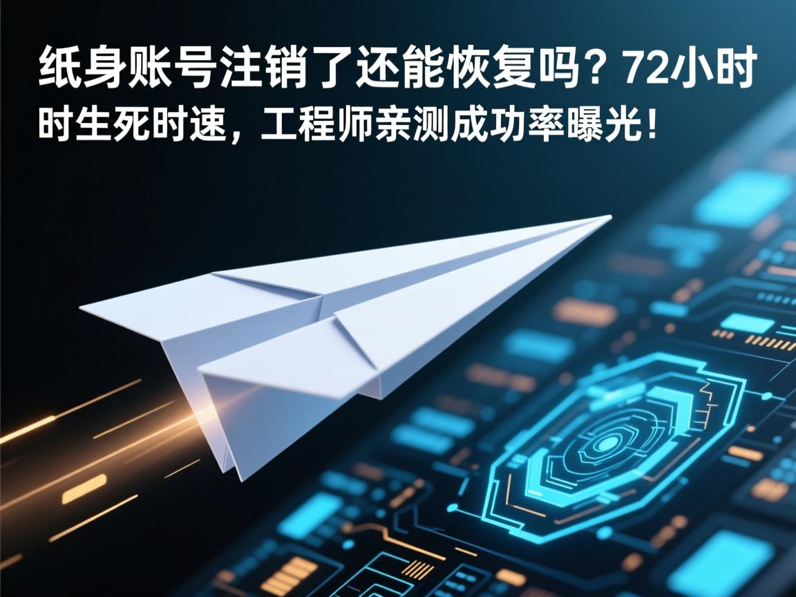 纸飞机账号注销了还能恢复吗?72小时生死时速,工程师亲测成功率曝光!