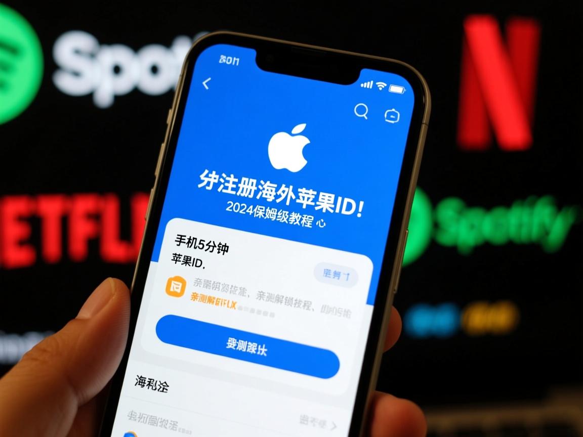手机5分钟注册海外苹果ID!2024保姆级教程,亲测解锁Netflix、Spotify