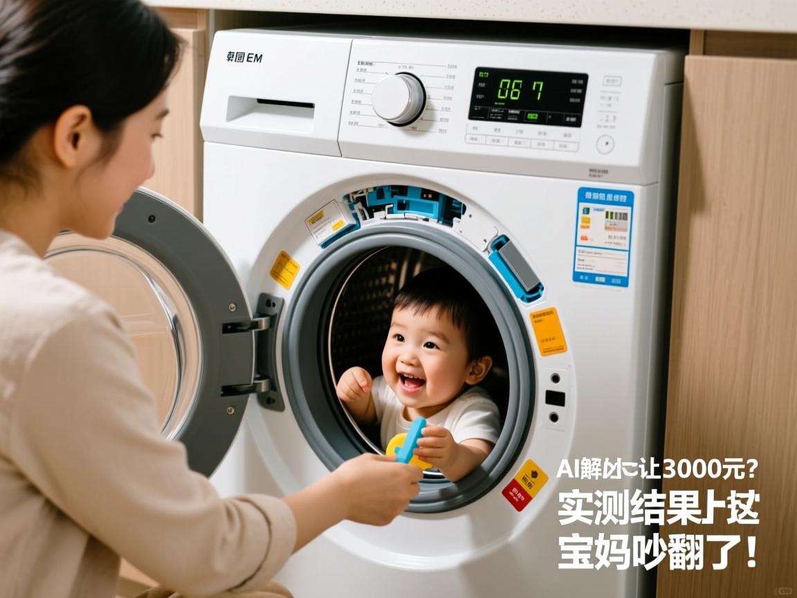 AI拆解报告,韩国EM儿童洗衣机值3000元?实测结果让宝妈吵翻了!