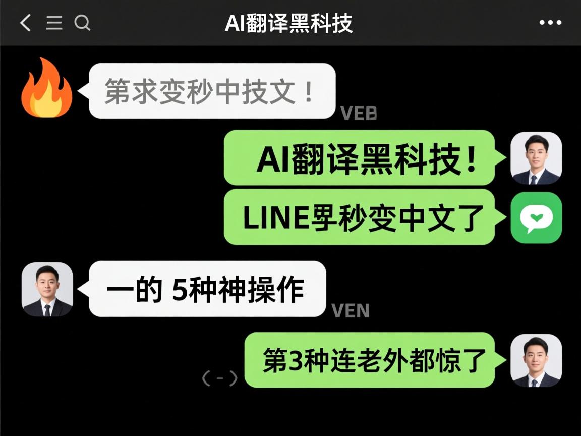 🔥AI翻译黑科技！LINE聊天秒变中文的5种神操作，第3种连老外都惊了
