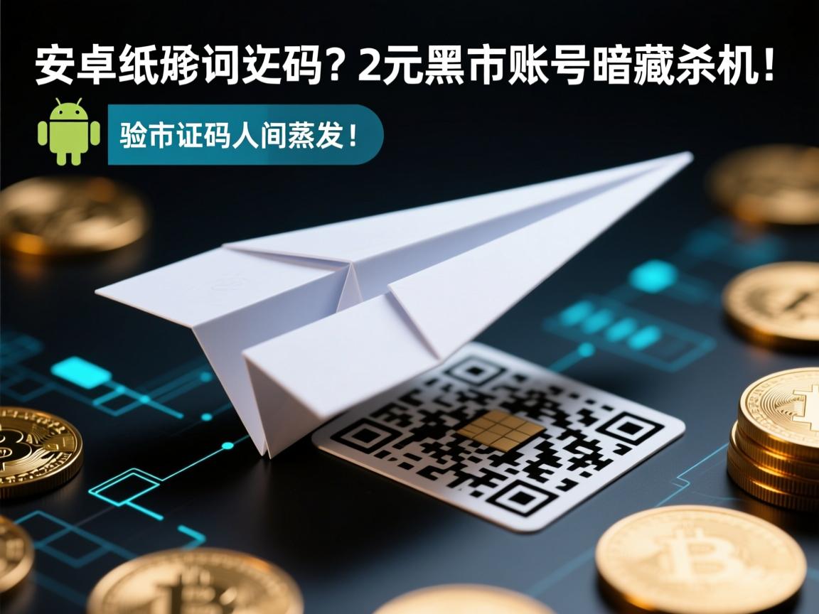 安卓纸飞机验证码人间蒸发?2元黑市账号暗藏杀机!