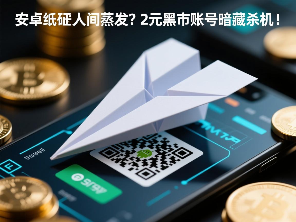 安卓纸飞机验证码人间蒸发?2元黑市账号暗藏杀机!