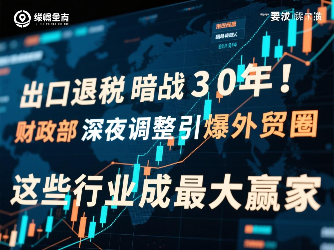 出口退税暗战30年！财政部深夜调整引爆外贸圈，这些行业成最大赢家