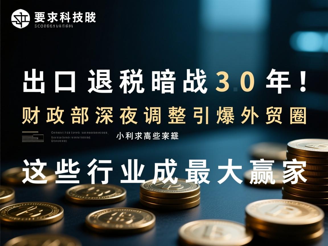 出口退税暗战30年!财政部深夜调整引爆外贸圈,这些行业成最大赢家