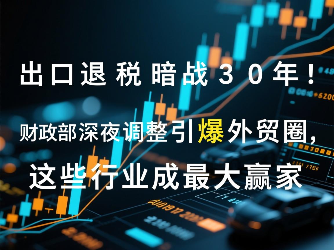 出口退税暗战30年!财政部深夜调整引爆外贸圈,这些行业成最大赢家