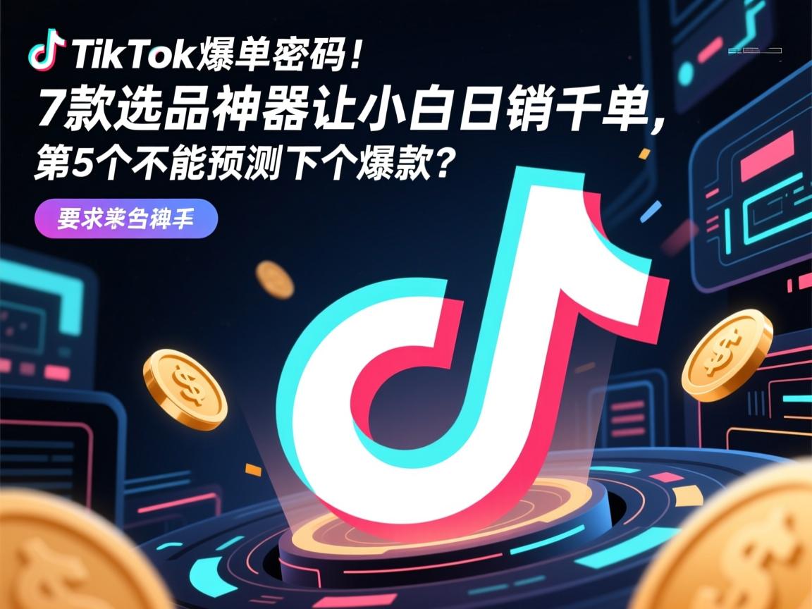 TikTok爆单密码!这7款选品神器让小白日销千单,第5个竟能预测下个爆款?