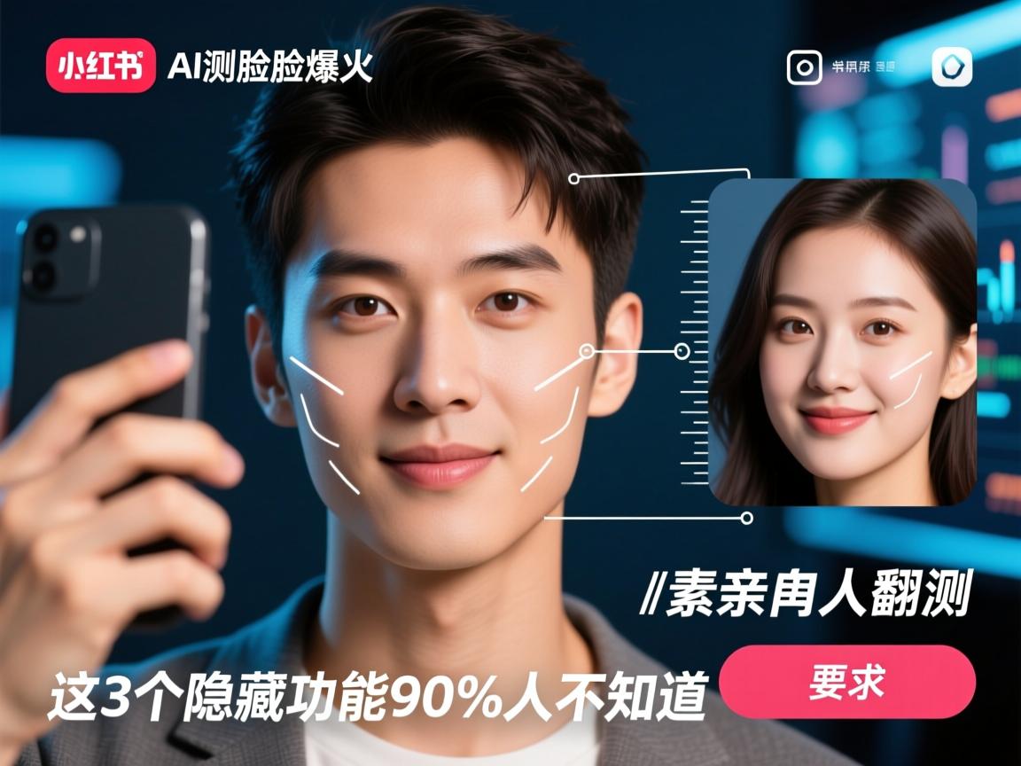小红书AI测脸型爆火!素人亲测翻车现场,这3个隐藏功能90%人不知道