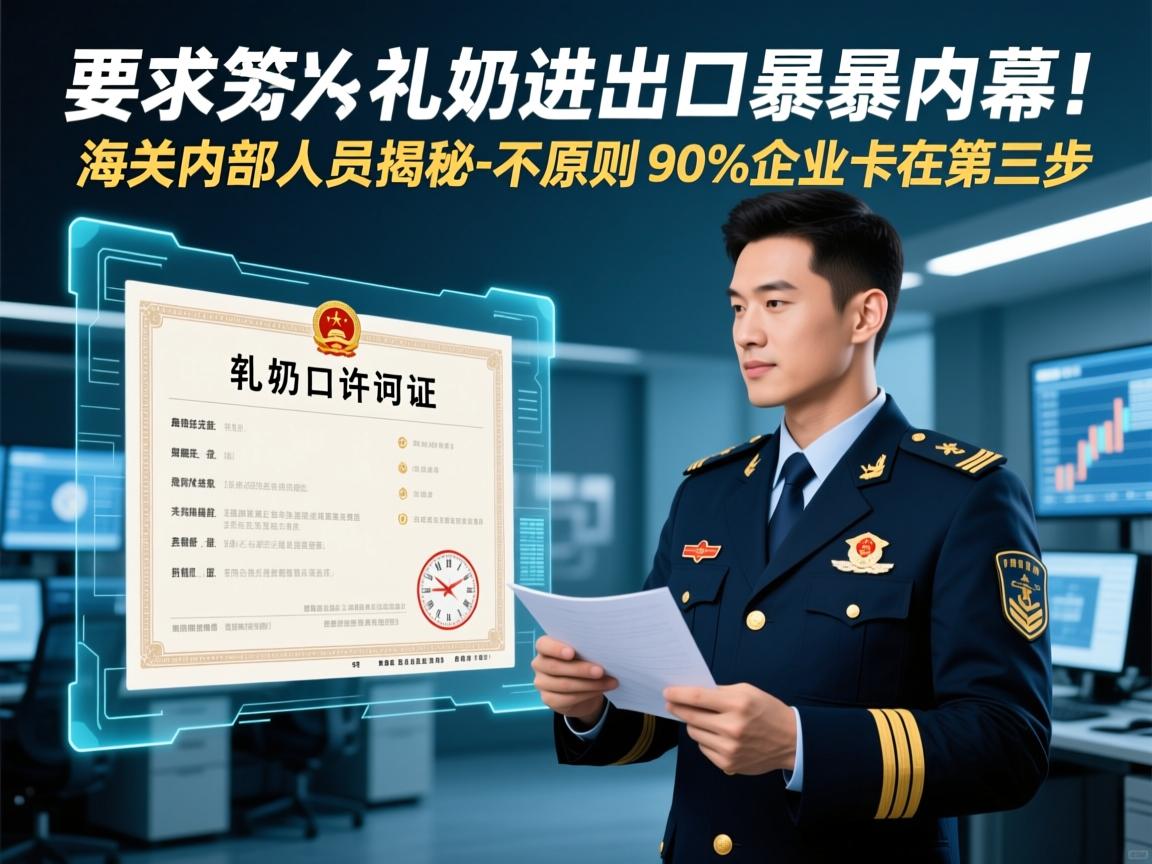 乳制品进出口许可证暴雷内幕!海关内部人员揭秘三不原则,90%企业卡在第三步
