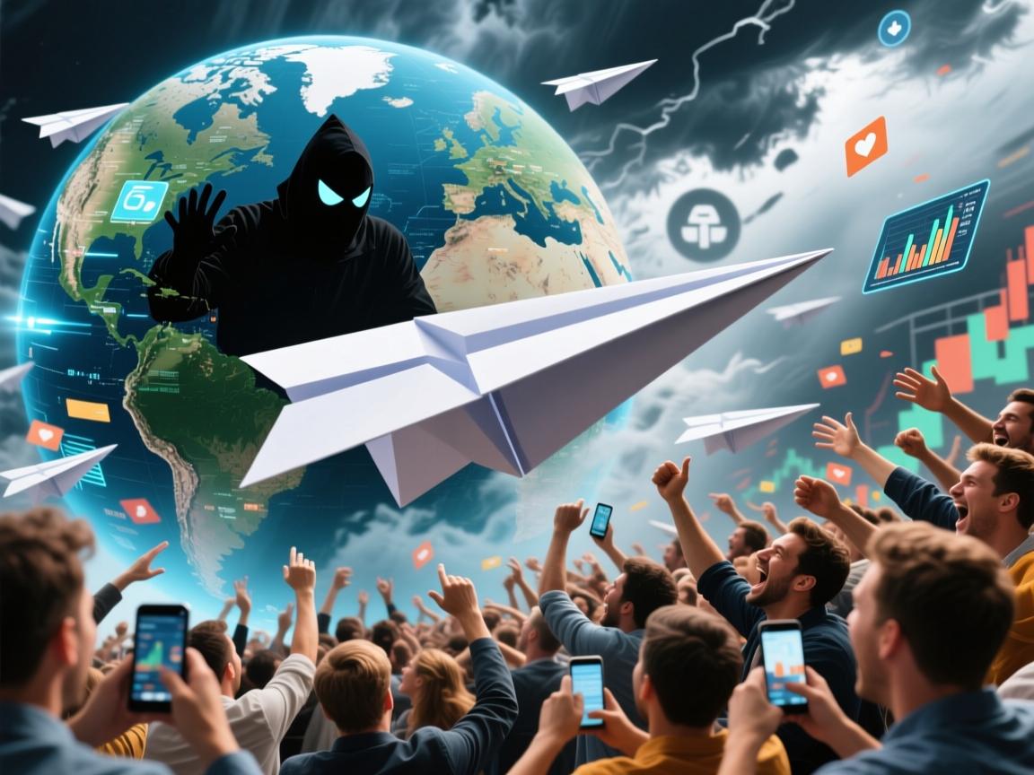 纸飞机突遇信息风暴!全球用户集体抓狂,幕后黑手竟是它?