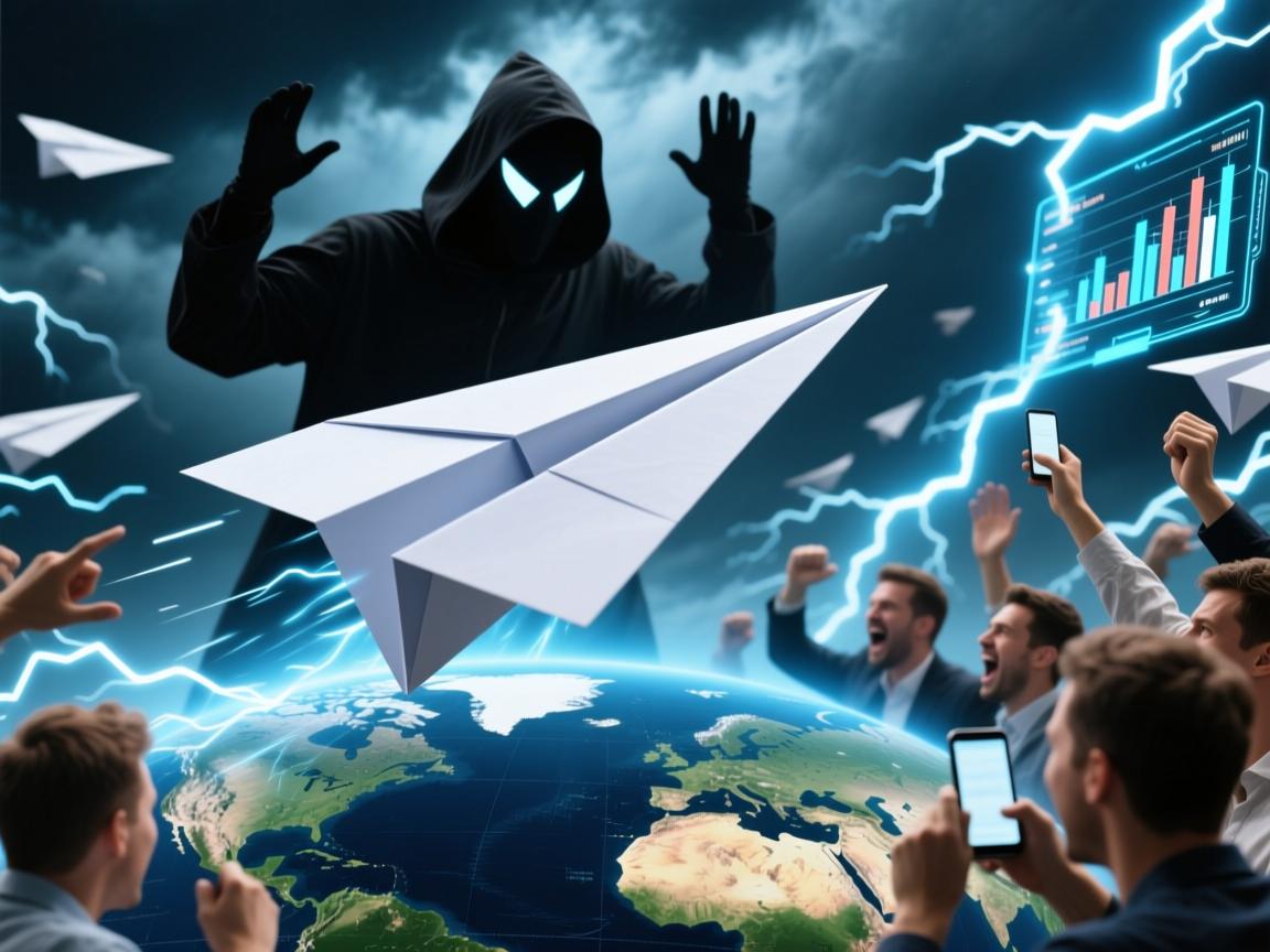 纸飞机突遇信息风暴!全球用户集体抓狂,幕后黑手竟是它?