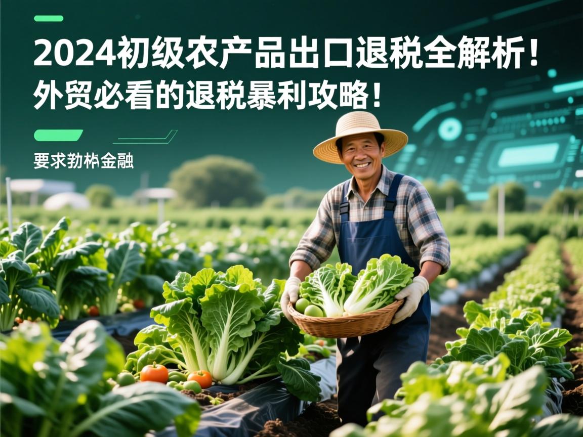 2024初级农产品出口退税全解析！外贸菜农必看的退税暴利攻略