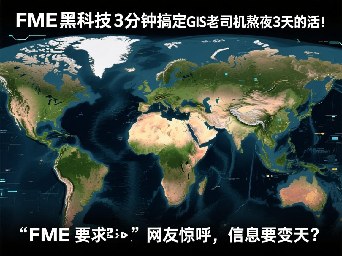 FME黑科技,3分钟搞定GIS老司机熬夜3天的活!网友惊呼,地理信息要变天?