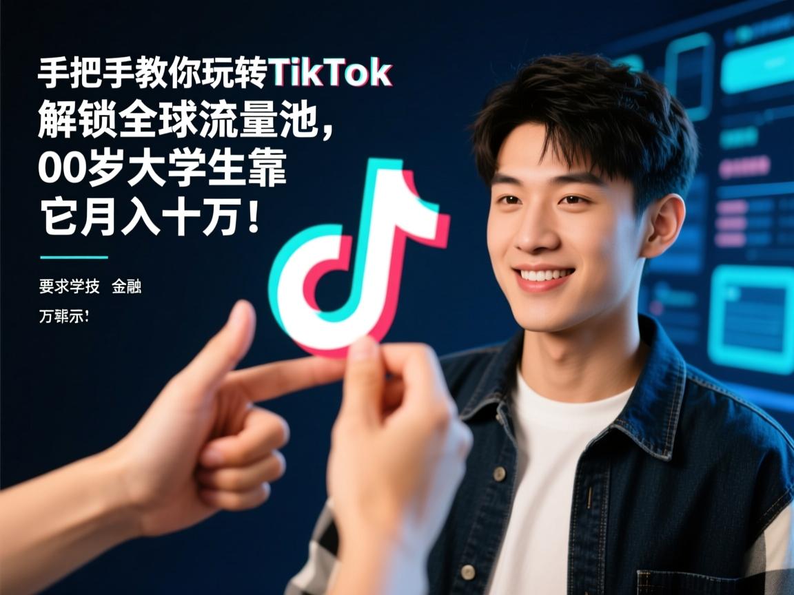 手把手教你玩转TikTok,解锁全球流量池,00后大学生靠它月入十万!