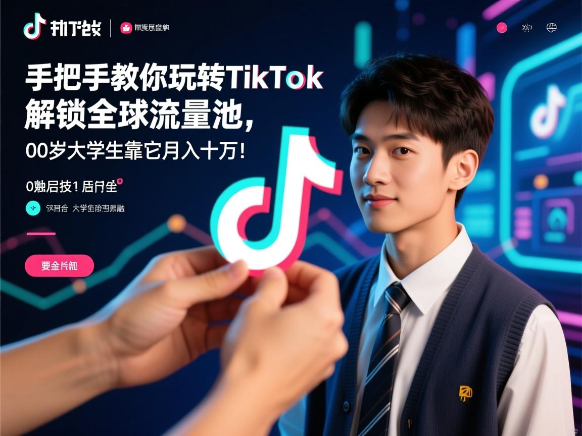 手把手教你玩转TikTok,解锁全球流量池,00后大学生靠它月入十万!