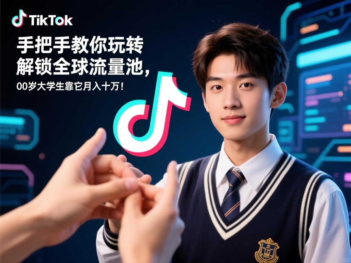 手把手教你玩转TikTok,解锁全球流量池,00后大学生靠它月入十万!