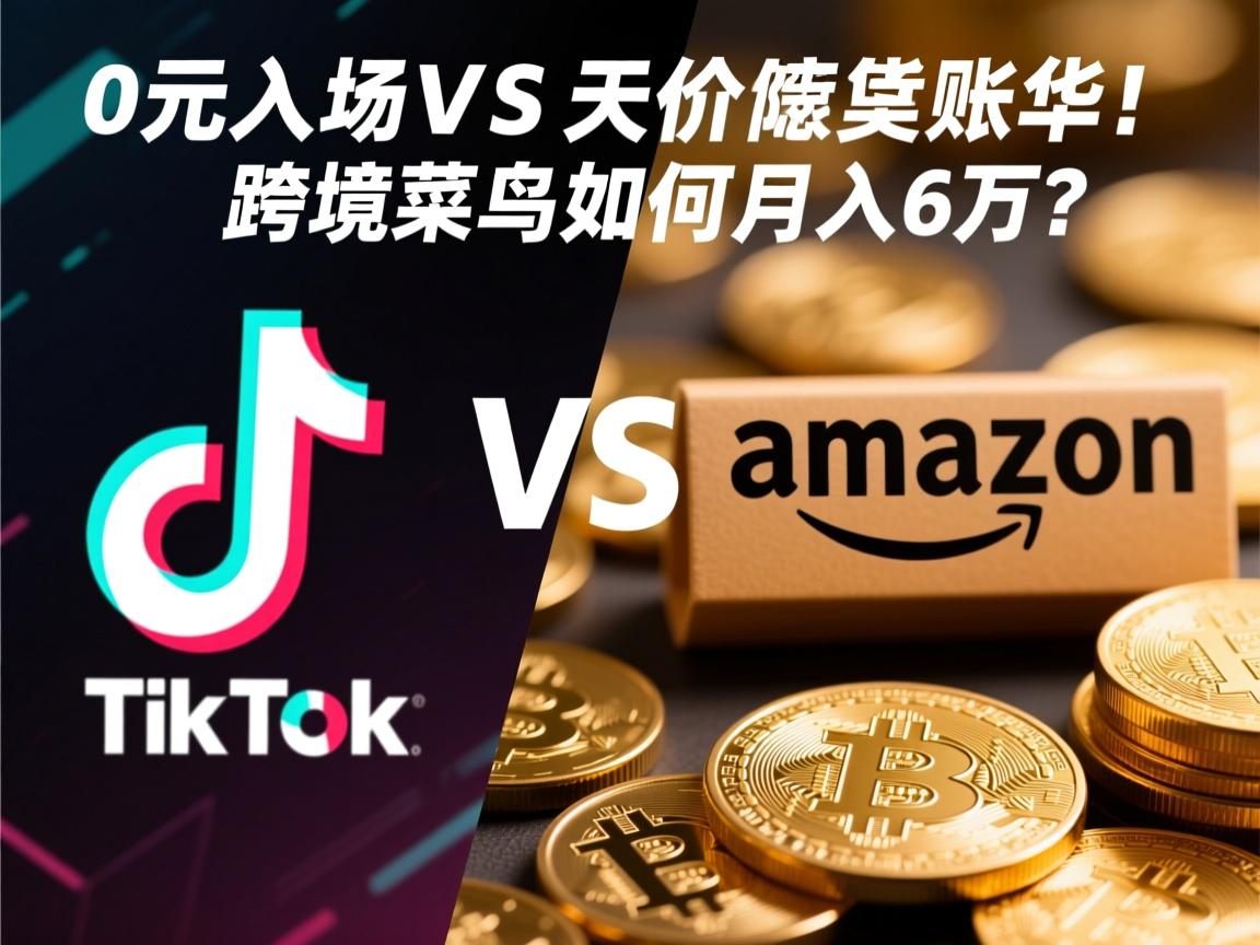 TikTok VS亚马逊,0元入场VS天价账单!跨境菜鸟如何月入6万?