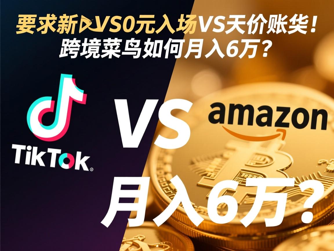 TikTok VS亚马逊,0元入场VS天价账单!跨境菜鸟如何月入6万?