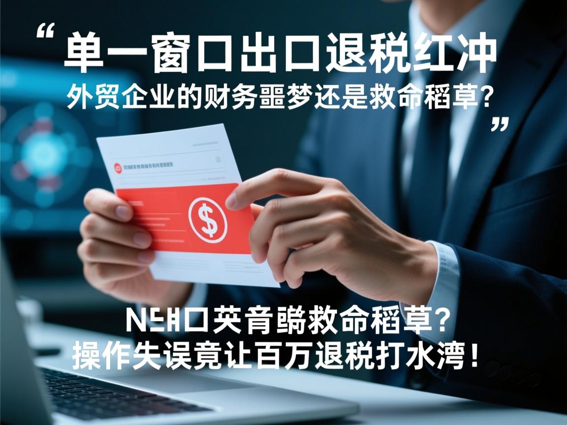 单一窗口出口退税红冲,外贸企业的财务噩梦还是救命稻草?操作失误竟让百万退税打水漂!